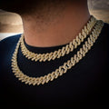 Set of 2 Shiny Cuban Link Chains for Men, Including a Necklace And Bracelet, Featuring a Punk Style Ideal for Hip Hop Jewelry. This Cuban Necklace Is a Great Accessory for Both Men And Women