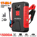 [Portable Jump Starter] 15000A-19000A Peak 350PSI 12V 17-in-1 Portable Jump Starter with Air Compressor Jump Starter, Car Battery Charger, Car Jump Starter with Air Compressor, Jump Starter Para, Car Accessories Tools, LED Light, Battery Charger, Cart Bat