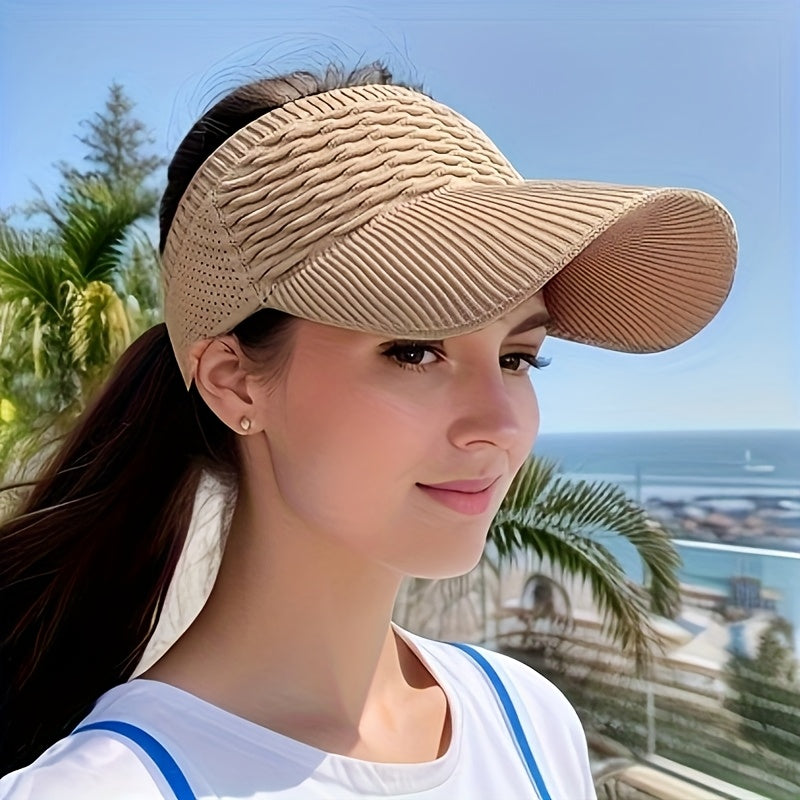 3pcs Set of Women's Sun Hats, Elastic Open-top Sun Hats, Outdoor Activity Sun Hats