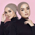4pcs/set Solid Color Tie Back Undercap Elastic Modal Inner Hijab Caps Simple Adjustable Convenient Pullover Caps for Women