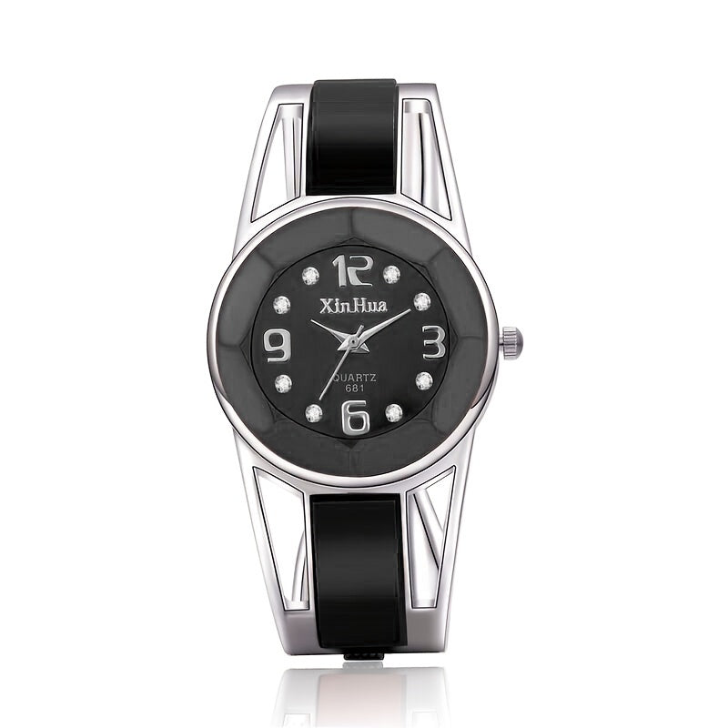 Elegant Women's Quartz Bracelet Watch - Vintage Style, Alloy Case & Band, Non-