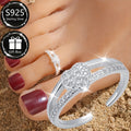 1pc of S925 Sterling Silver Valentine's Day Heart-shaped Anklet, Women's Adjustable Beach Anklet, Summer Party Accessory, Suitable for Summer Wear and Vacation. Total Product Weight: 1.3g