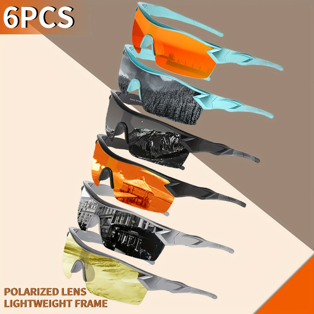 6pcs Of Fashionable Polarized Men's And Women's, with Ultra Light PC Frames. The Are Suitable for Summer,, Leisure,, Driving, Daily Commuting, And Holiday Gifts