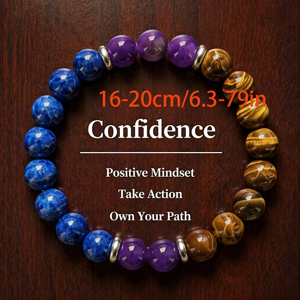 This 9pcs/ 8mm natural stone beads and glass beads are paired with a layered handcrafted beaded bracelet. It is an elegant and fashionable beaded bracelet, suitable for daily wear at banquets, parties, and as a gift for festivals. It is a perfect pre