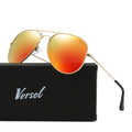 Versol Classic Pilot Sunglasses for Men & Women - Polarized Mirrored Protection, Lightweight Oversized Frame (>139mm), Large Square Lens, Stylish Aviation Design for Driving, Flying, Outdoor Activities - Unisex Pilot Sunglasses