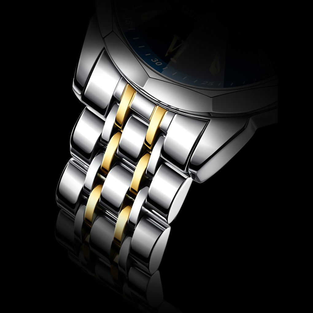 OLEVS Men's Watches Multifunction Stainless Steel Sport Luxury Date Quartz Male Watch Wrist Watches for Man White/Gray/Blue