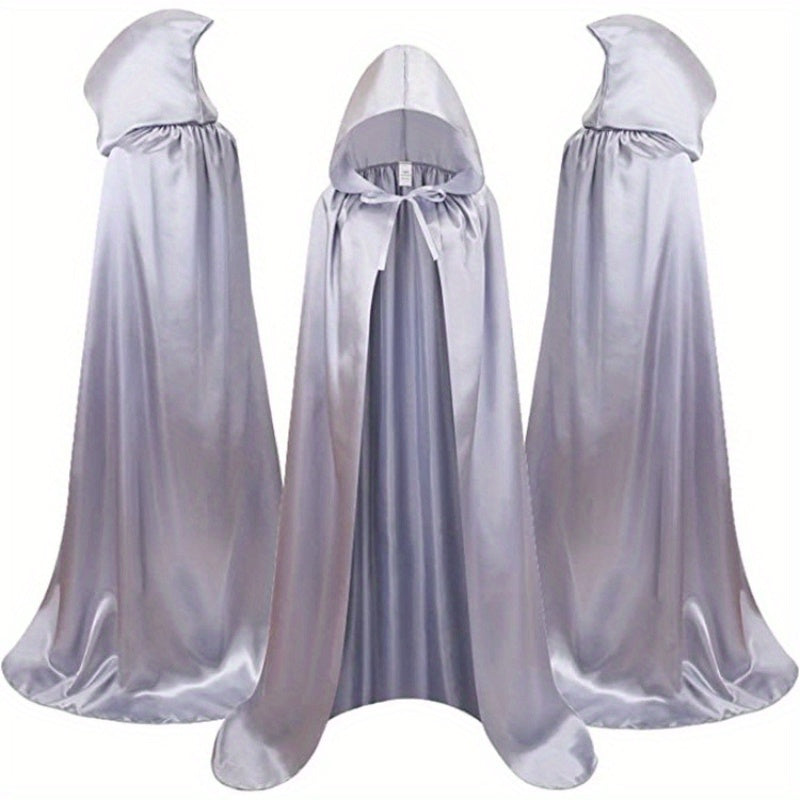Halloween Hated Black Death Cape, 59.06inch, No Assembly/ Electricity Required, Festive Adult Party, Horror House, Carnival, Halloween Party Decoration Supplies, Gothic Style, Cosplay Lovers