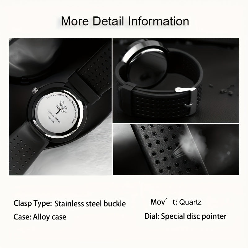 Men's Sports Watch/Novel Fashion Watch/Concept Wristwatch with Password Dial/Extra Strap And Tools