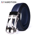AYAMOTION Genuine Leather Belt Mens Ratchet Dress Belts With Adjustable Automatic Buckle back to school, for wedding,Ideal Gift for Dad, Husband, Boyfriend