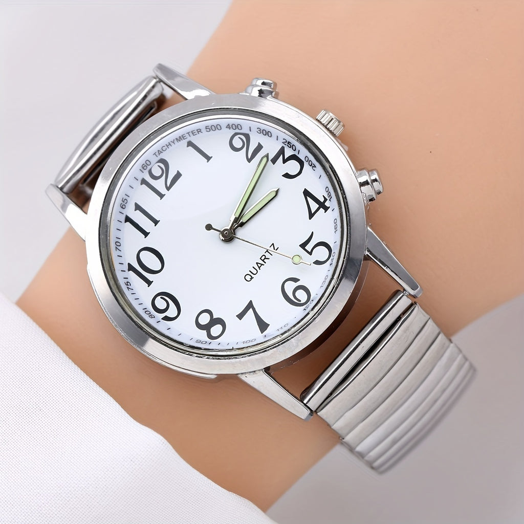 Women's Watch Casual Fashion Quartz Watch Luminous Analog Adjustable Stretchy Band Wrist Watch