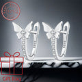 [Graduation Birthday Gift] This 925 Silver Butterfly-Shaped Earring Clip Is an Exquisite and Fashionable Jewelry Gift Suitable for Women on Both Daily and Festive Occasions. It Can Also Be Given as a Graduation or Birthday Present, and Comes with a Gift B