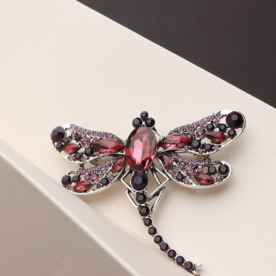 6pcs set of dragonfly brooch, elegant and colorful brooch, insect themed brooch, high-quality temperament brooch, showcasing luxury, clothing accessory brooch, suitable for daily wear, attending banquets, giving gifts