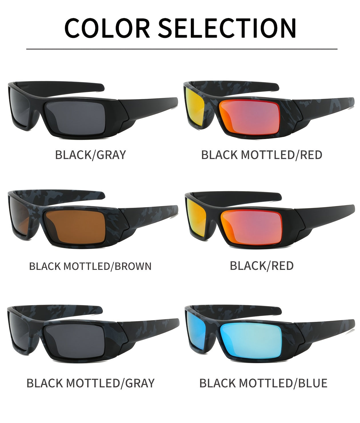 [4pcs Men'S Polarized Sports ] Classic Cross-Frame Design with High-Definition Polarized Lenses Featuring Vibrant Coatings. Color Options Adapt to Varying Light Conditions, Covering All Your Needs in One Set