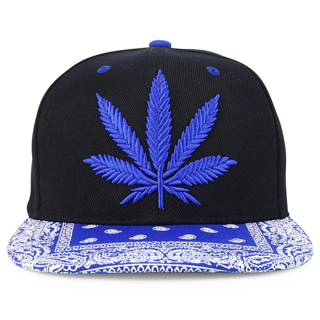 Rasta MJ Leaf 3D Embroidered Flat Bill Snapback Cap
