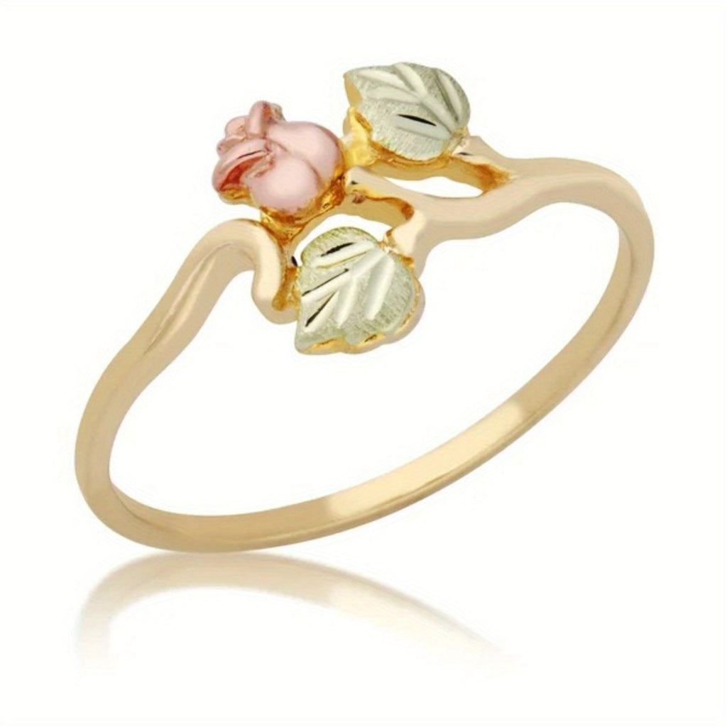 4pcs 14K Gold-Plated Exquisite Leaf Design Ring - Suitable for Daily Wear And Special Occasions, Perfect Gift for Birthdays, Anniversaries, And New Year'S (Ladies, Friends, Family), Delicate Craftsmanship, Cute Additions