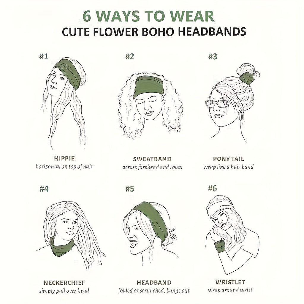 8pcs Mother Gift Wide Knot Headband Non-Slip Wrap Elastic Yoga Headband Fashion Headband - Solid Color, Sunflower Sports Headband Non-Slip Knot - Fashion Soft Headband Headwear for Women'S Daily Use