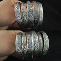 Random 5pcs Retro Ethnic Style Hollow Engraving Opening Adjustable Bracelet Set, Bracelet for Women, Christmas Halloween Vacation Gift Friendship Bracelet