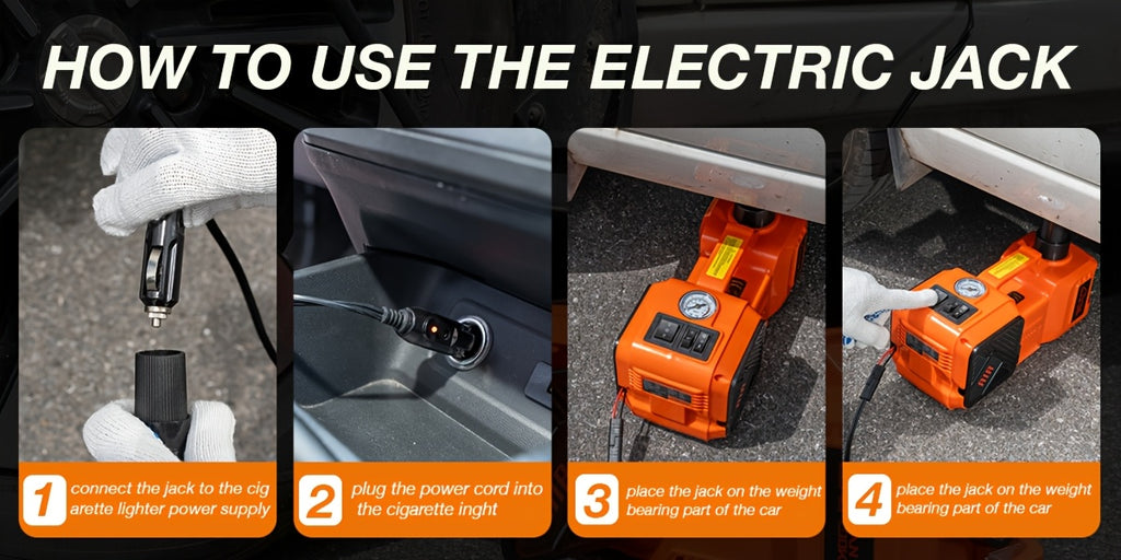 5 Ton Electric Car Jack, Hydraulic Jack and Electric Impact Wrench, Portable Car Lift with Built-in Air Pump, Suitable for SUV MPV Car Truck, Tire Replacement Garage Maintenance, Emergency Maintenance