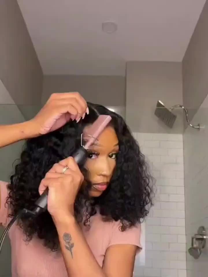 Cosplay Wig | Natural Black Wavy Wig with Pre-Styled Hairline, Comfortable Fit, Fluffy Thick Natural Look, Easy to Maintain | Ideal for Work, Dates, Concerts And Cosplay | African-Style Wig | Deep Wave Wig | Party Wig