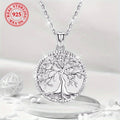 [Tree of Life Necklace] Sterling Tree of Life Necklace Elegant 925 Sterling Silvery Tree of Life Pendant Necklace - Hypoallergenic, Perfect for Casual Attire And Gifting