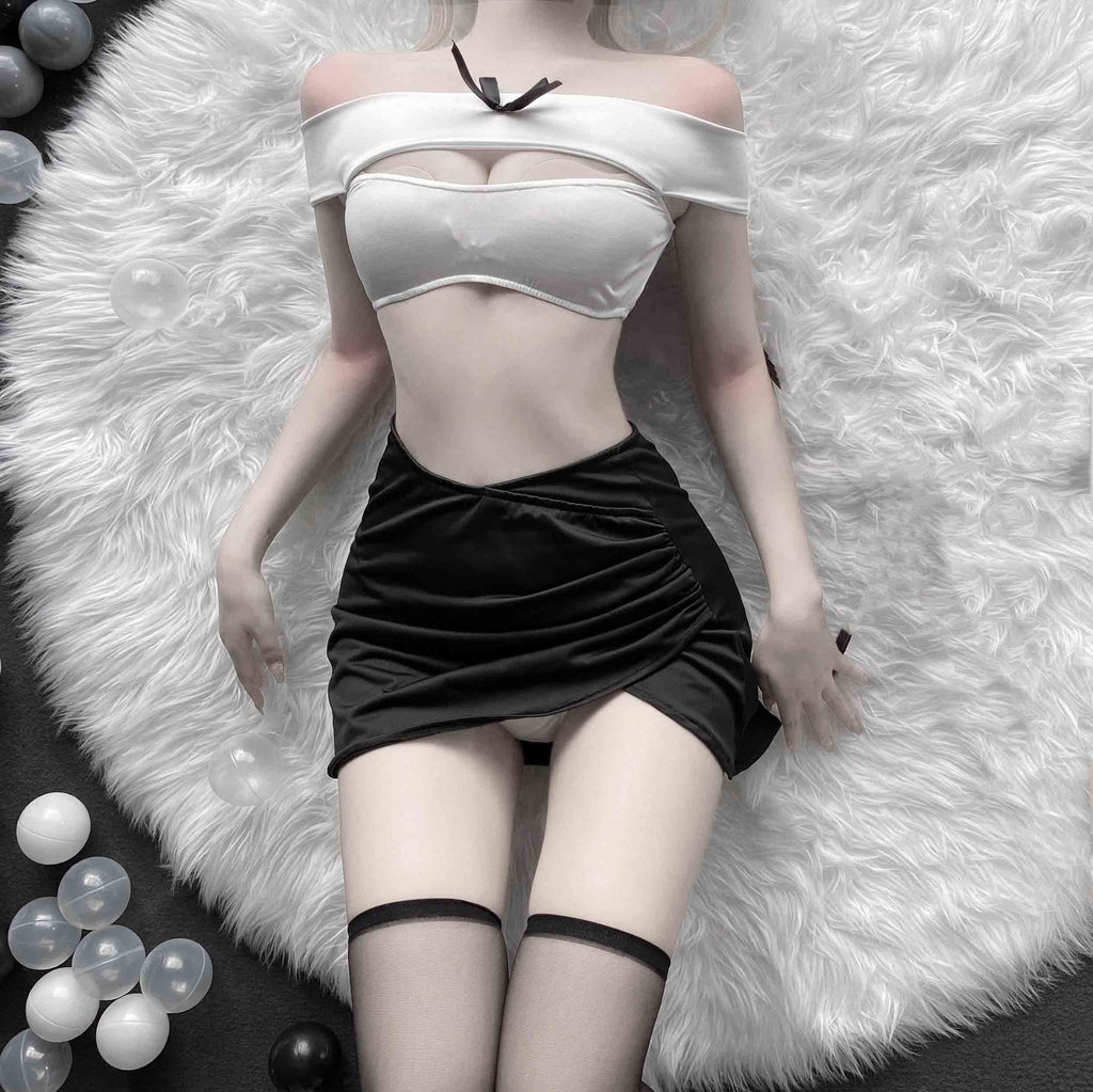 T-2470 Office Romance Off-the-shoulder secretary uniform