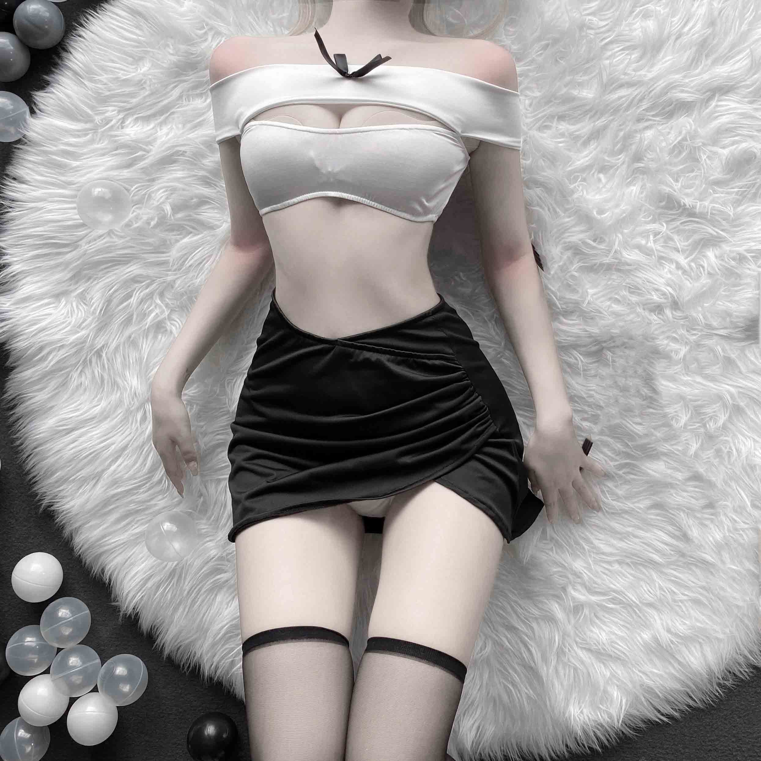 T-2470 Office Romance Off-the-shoulder secretary uniform