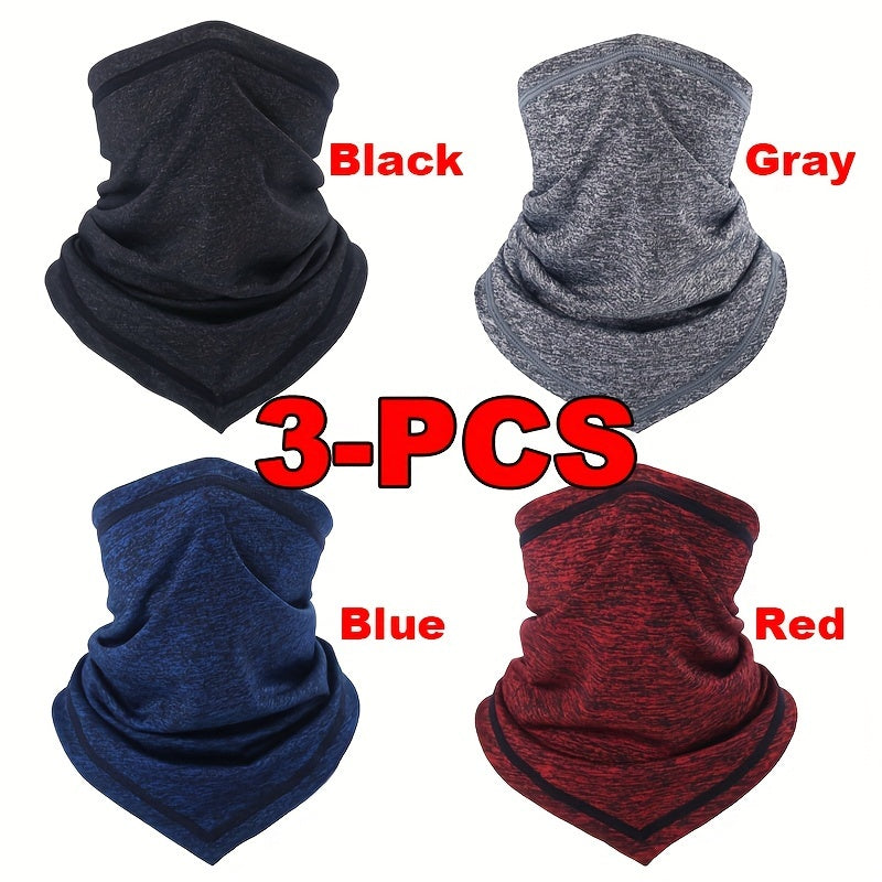 3pcs Summer Thin Neck Gaiter Soft Breathable Sun Protection for Outdoor Work, Sports And Activities: Skiing, Cycling, Motorcycling, Hiking, Running, Fishing, Traveling, CS Games