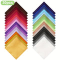 30pcs Handkerchiefs for Men, Solid Color Square Scarves, Pocket Square, Men's Pocket Scarves, Ideal for Weddings, Crafts, Everyday Use, Speeches, Evening Parties, and