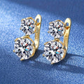 A Total Of 2pcs Of 925 Silver Eternal Luxury, 1 Carat Moissanite Stud Earrings Luxury, + Plus A Pendant Necklace Perfect for Weddings, Commitments And Special Days - Mother's Day, Christmas A Charming Gift for Her On Valentine's Day