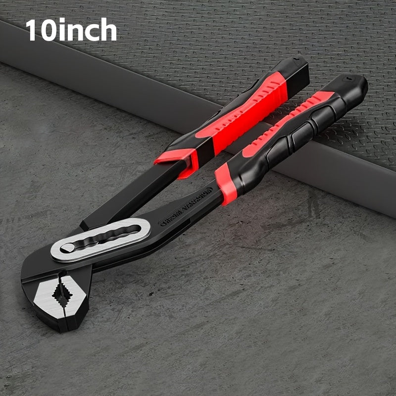 One multifunctional water pump clamp with adjustable heavy-duty wrench, 8 inches 10 inches 12 inches large opening quick adjustment tool, used for pipeline and bathroom construction, car maintenance, suitable for use in four seasons.