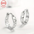 925 Sterling Silver Hoop Earrings for Simple Holiday Style, No Mosaics, Everyday and Gift Occasions, Valentine's Day Gift Ideas, Elegant Animal Claw Jewelry for All Seasons