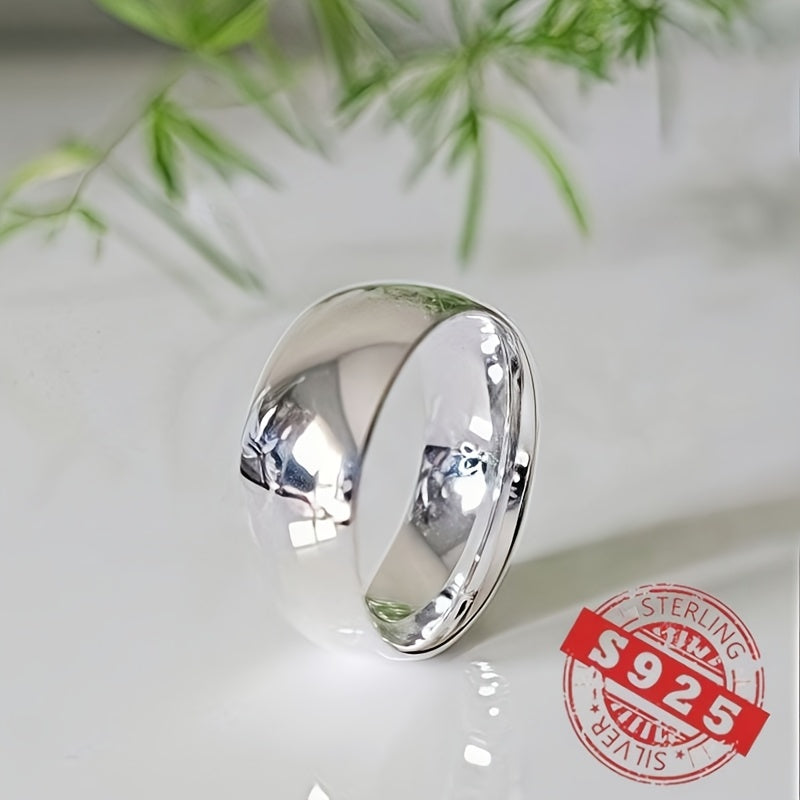 Sterling Silver Band Timeless Elegance in 8mm Solid Silver - Eternal Ring, Exquisite Craftsmanship, Durable Jewelry, Statement Ring for Jewelry Lovers, Bridal Accessory, Men Ring for Men High Quality