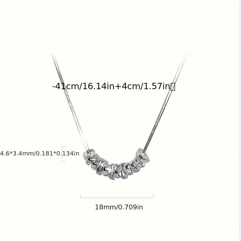 [Elegant Sterling Necklace] Hypoallergenic 925 Sterling Silvery Elegant Necklace For Women - Perfect Daily Gift, All-Season Wear