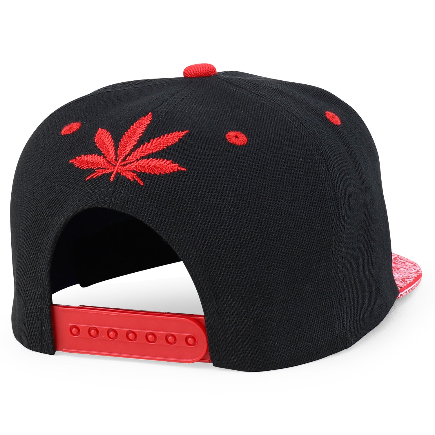 Rasta MJ Leaf 3D Embroidered Flat Bill Snapback Cap
