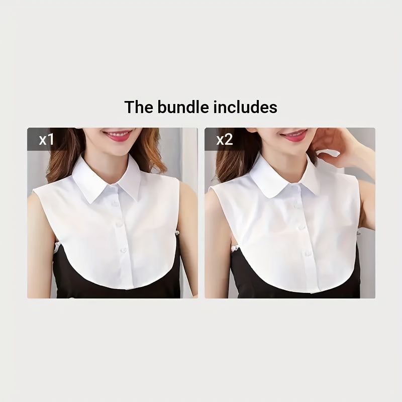 4 Fake Collar Removable Half Shirt Fake Collar Solid Color Shirt Women Love Breathable And Comfortable