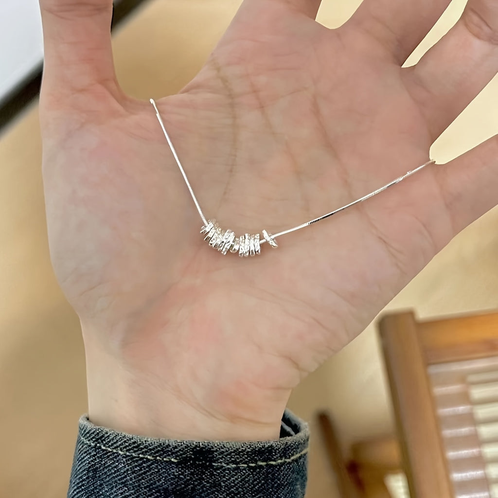 [Elegant Sterling Necklace] Hypoallergenic 925 Sterling Silvery Elegant Necklace For Women - Perfect Daily Gift, All-Season Wear