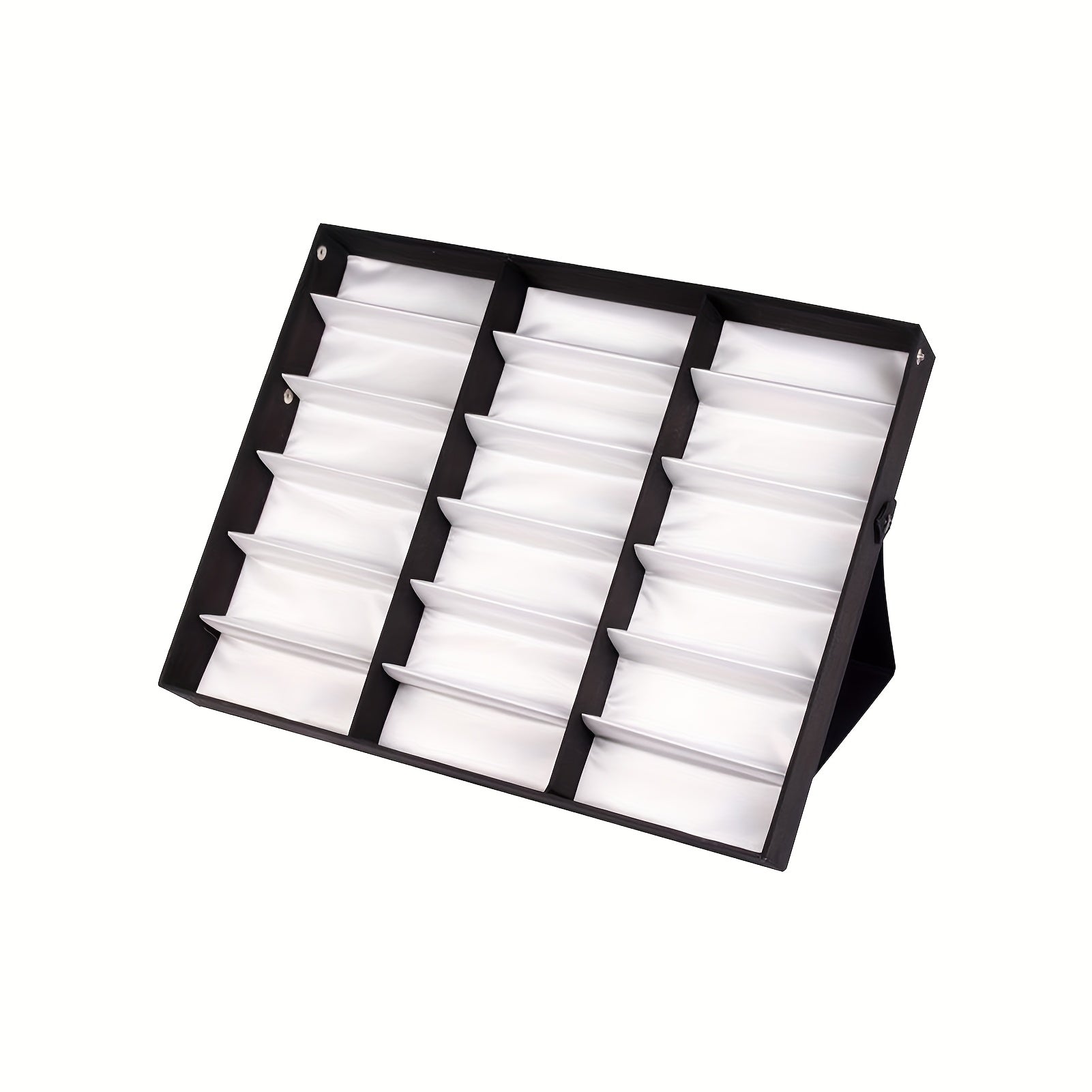 18 Grids Eyeglass Display Box Showcase Organizer Velvet Eyeglasses Collector Showcase Organizer Jewelry Tray Stand