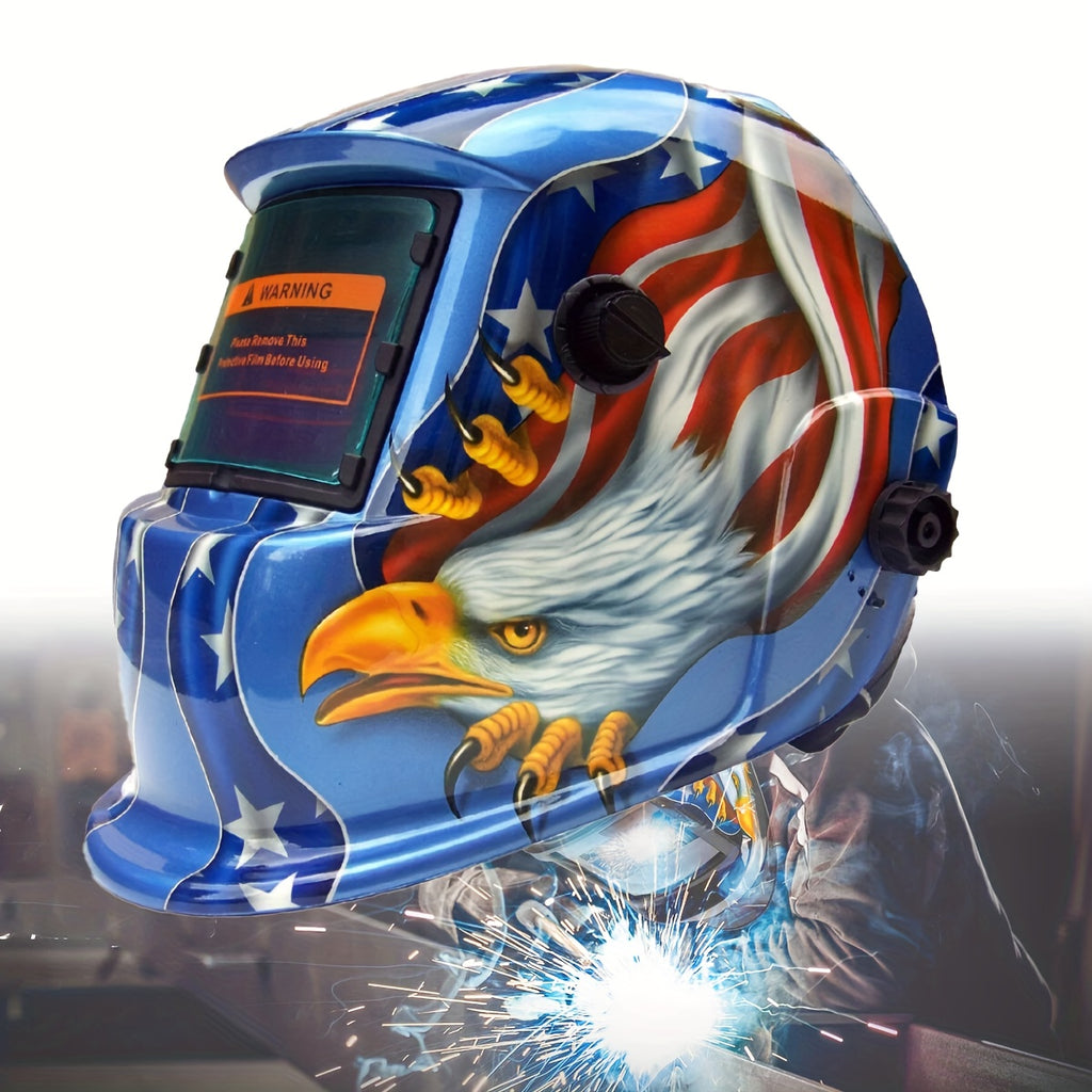 True Color Solar Powered Auto Darkening Welding Helmet, Large View Area True Color Welder Helmet Auto-Darkening Welding Helmet/Hood/Mask