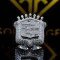 925 Sterling Silvery Men'S Iced Out Round Cut Crown Rings Rapper Hip Hop Ring Engagement Jewelry For Gift
