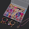 305pcs Charm Bracelet Making Kit, DIY Jewelry Making Supplies with Golden Beads & Colorful Glass Beads, Friendship Bracelet Necklace Craft Set, Ideal Birthday Xmas Gift