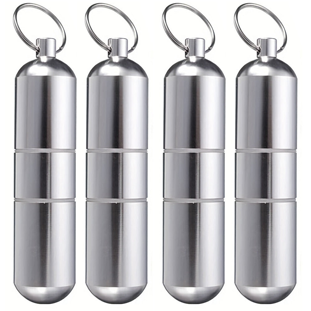 4 Pack Multipurpose Mini Portable Cigarette Case Holder With Keychain, Pill Box, Toothpicks Storage Container, Christmas gifts