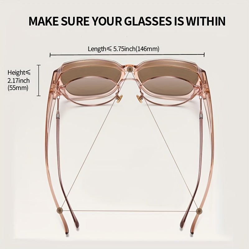 2-PACK Large Retro Glasses Designed to Fit Over Regular Eyewear, Suitable for Both Men And Women for Driving And Parties, Ideal for Everyday Use, Photography Props, And Gifts for Birthdays, Valentine'S Day, And Christmas