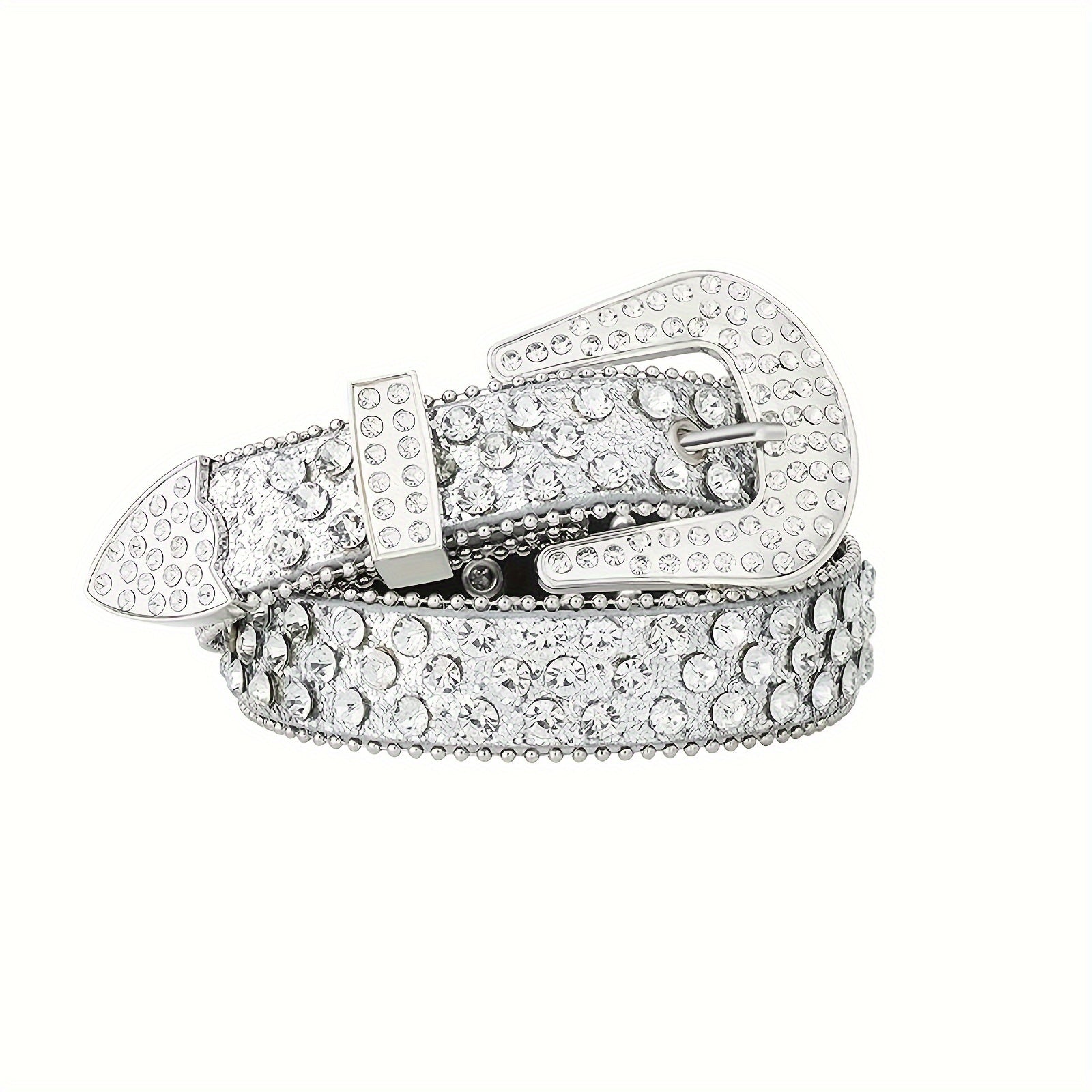 1pc Women's  Sequin Rhinestone Rivet Sequin Belt, Suitable for Casual Outings And Parties