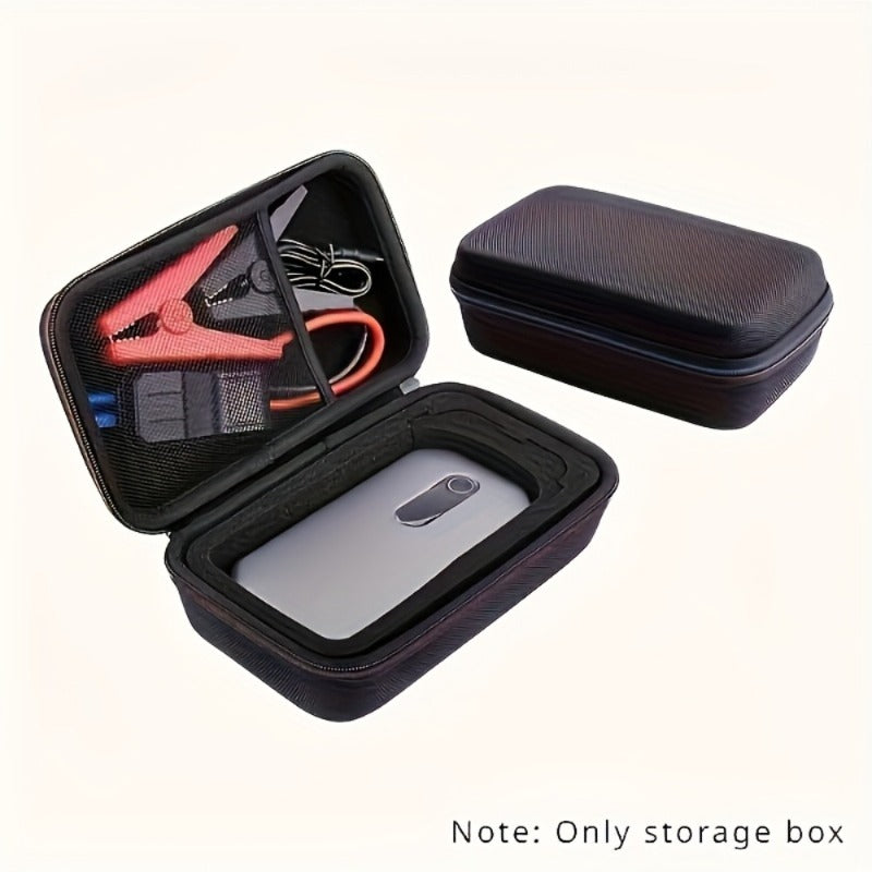 [Shockproof Storage Case] EVA Material Emergency Car Jump Starter Storage Case - Shockproof And Drop-Proof Protective Portable Organizer for Automotive Additions (Solely Storage Box), Without Battery