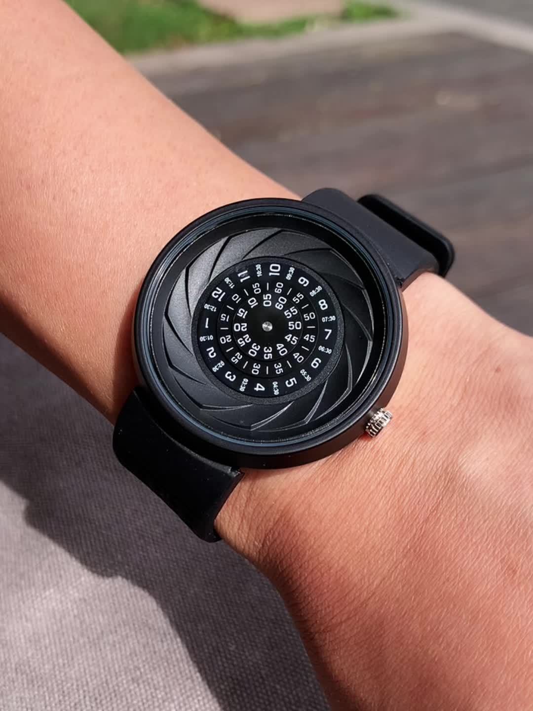 Men's Sports Watch/Novel Fashion Watch/Concept Wristwatch with Password Dial/Extra Strap And Tools