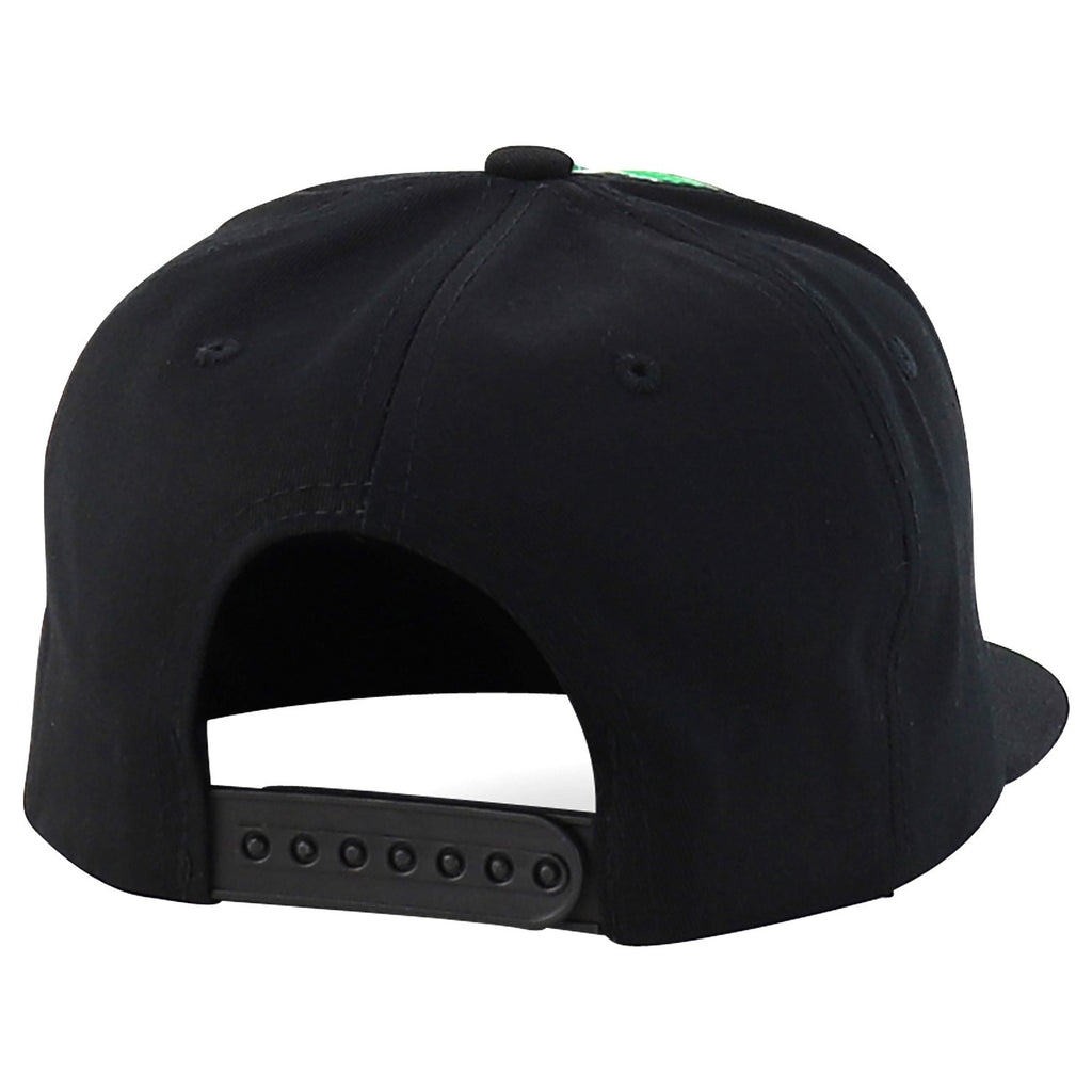 Rasta MJ Leaf 3D Embroidered Flat Bill Snapback Cap