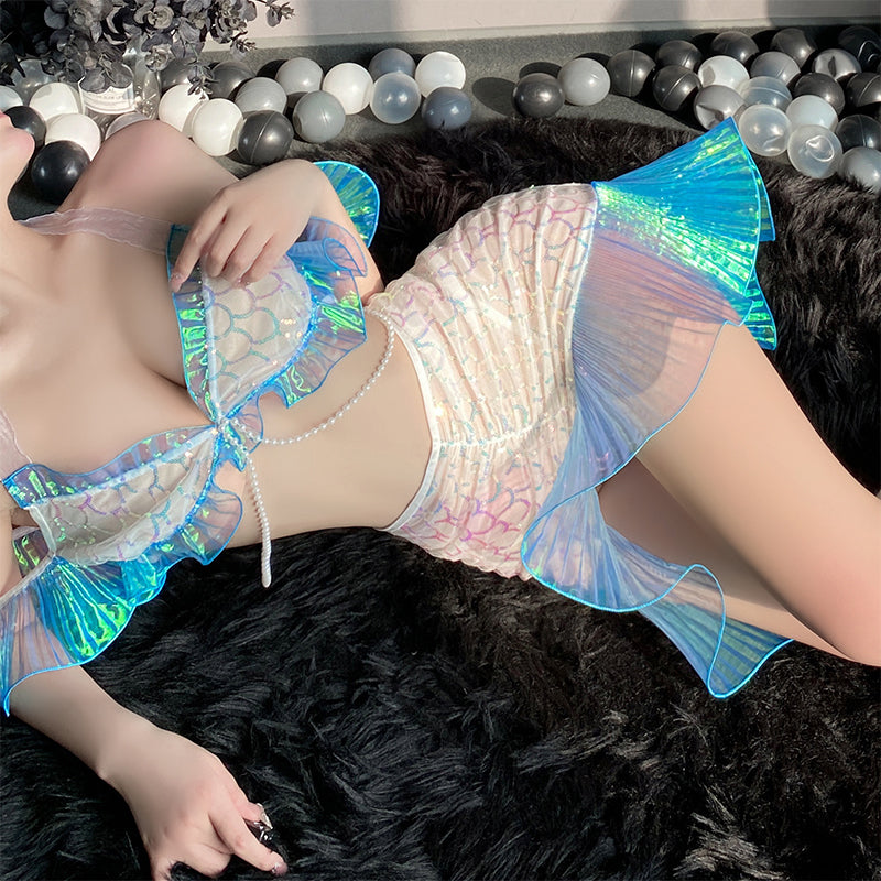MY-8725  Sparkle mermaid Princess skirt suit