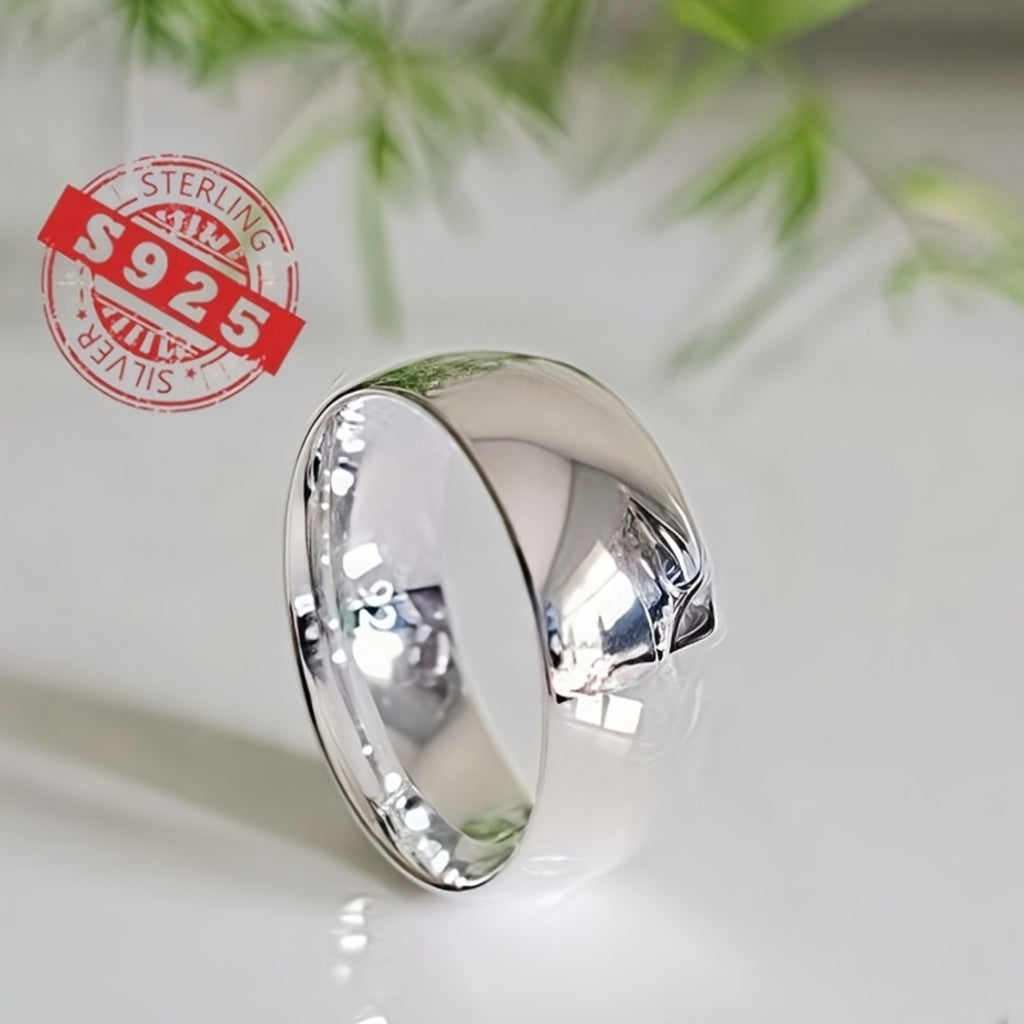 Sterling Silver Band Timeless Elegance in 8mm Solid Silver - Eternal Ring, Exquisite Craftsmanship, Durable Jewelry, Statement Ring for Jewelry Lovers, Bridal Accessory, Men Ring for Men High Quality