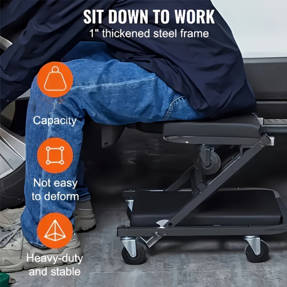 New Gifts for My Husband: 36-inch (approximately 35.98-inch) Outdoor Z-Crawl Seats, Adjustable Load-Board Folding Car Crawl Kit, 6-wheel 2.5-inch (approximately 2.52-inch).Valentine's Day Gifts for Men, Boyfriends, Husbands, And Partners.