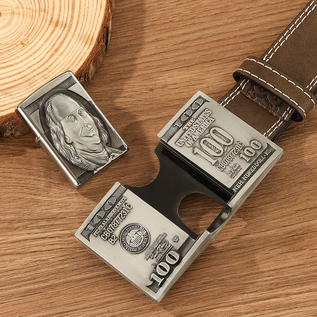 2026New Printed Detachable Lighter Belt, A Novel Accessory Belt with A Retro Western Cowboy Style. It Features A Fashionable Lighter And Is Recommended As A Gift for Family And Friends.